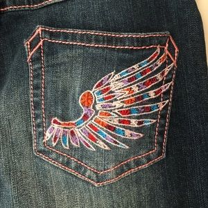 Wrangler Jr Jeans Pink Pocket Sz 14 reg Rock 47